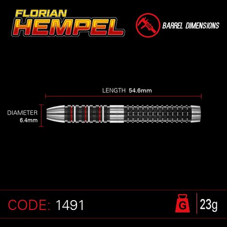 Winmau Florian Hempel 23 gram